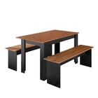 Mesa Industrial Com Banco Natura Preto Primor