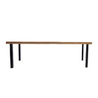 Mesa Industrial Dallas Madeira Maciça 1 80m Ferragem Preta