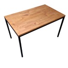 Mesa Industrial De Ferro Em Preto E Madeira Tom Castanheira