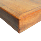 Mesa Industrial Diamond Madeira Maciça 1 80m Ferragem Preta