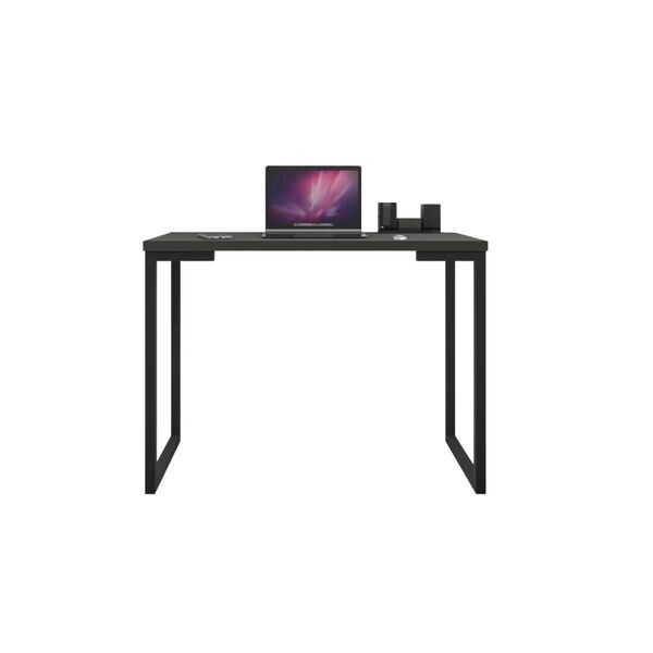 Mesa Industrial Escrivaninha Moderna Mdf 120x60 Metalon Preto