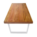 Mesa Industrial Lanna Madeira Maciça C/ Ferragem Branca 1,80m