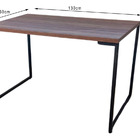 Mesa Industrial Mdf Branca 130cm - Marrom