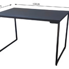 Mesa Industrial Mdf Branca 130cm - Preto