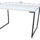 Mesa Industrial Mdf Preta 110cm - Branco