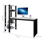 Mesa Industrial Para Escritório Simet Preto E Branco