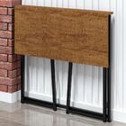 Mesa Industrial Para Escritório Slim Asy Dobrável Preto E Can