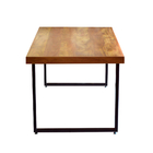 Mesa Industrial Retangular Bernardo Madeira Maciça C/ Ferrage