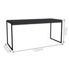 Mesa Industrial Reunião Executivo Preto