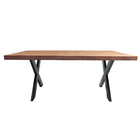Mesa Industrial Texas Madeira Maciça 1 60m Ferragem Preta