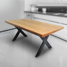 Mesa Industrial Texas Madeira Maciça 1 80m Ferragem Preta