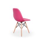 Mesa Inês 80cm Branca + 4 Cadeiras Eiffel Botonê - Rosa