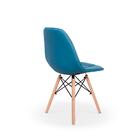 Mesa Inês 80cm Preta + 4 Cadeiras Eiffel Botonê - Turquesa