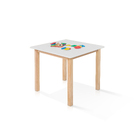 Mesa Infantil 65x65cm Linha Colorê Base Em Madeira Maciça Pin