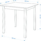Mesa Infantil 65x65cm Linha Colorê Base Em Madeira Maciça Pin