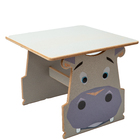 Mesa Infantil Animais Mesinha Hipopótamo Quadrada