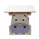 Mesa Infantil Animais Mesinha Hipopótamo Quadrada