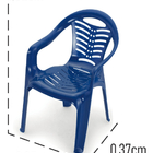 Mesa Infantil Azul + 02 Cadeira Infantil Az/ro Plasnorthon