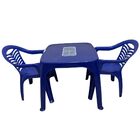 Mesa Infantil Azul + 02 Cadeira Infantil Plasnorthon Kit