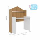 Mesa Infantil Casinha C/ Banco E Prateleira Nicho Casinha Bra