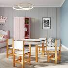 Mesa Infantil Com 4 Cadeiras Em Madeira E Mdf Lara Branco - S