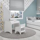 Mesa Infantil Com Regulagem De Altura E Gaveta Branca