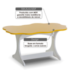 Mesa Infantil Com Tampo Divertido Em Mdf - Pintura Laca Branc