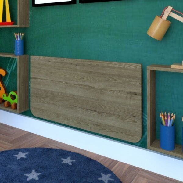 Mesa Infantil Dobrável 60cm Com Canto Arredondado Bramov Móve