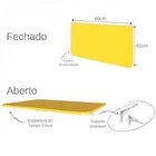 Mesa Infantil Dobrável 80cm Com Canto Arredondado  Amarelo