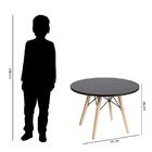 Mesa Infantil Eiffel 70 Cm - Preto