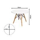 Mesa Infantil Eiffel Com Aramado Branca Com Base De Madeira C