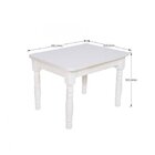 Mesa Infantil Madeira Maciça 68x52x50cm Dalas Branco