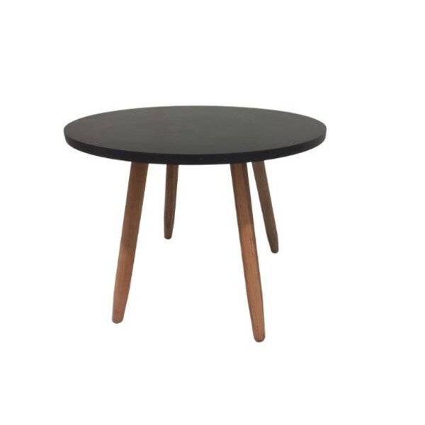 Mesa Infantil Redonda 60cm Eiffel Eames Kids - Preta