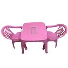 Mesa Infantil Rosa + 02 Cadeira Infantil Plasnorthon Kit