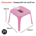 Mesa Infantil Rosa Plasnorthon