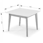 Mesa Infantil Toy 60x60cm  Branco/amêndoa
