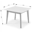 Mesa Infantil Toy 60x60cm  Branco/amêndoa