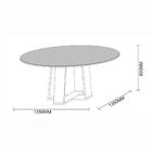 Mesa Isabela 135x135 Imbuia/off White