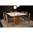 Mesa Itália Quadrada De 8 Lugares Com Tampo Canto Curvo De Ma