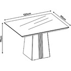 Mesa Itália Retangular 4 Lugares Tampo Chanfrado Curvo Com Vi