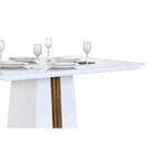 Mesa Itália Retangular 4 Lugares Tampo Chanfrado Curvo Com Vi