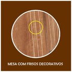 Mesa Iza 150x80cm Tampo Com Vidro 6 Lugares Mel/off-white