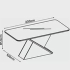 Mesa Jantar 2 00 X 1 00 Tampo Chanfrado Madeirado Com Vidro C