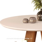 Mesa Jantar 4 Lugares 1 04 Tampo Chanfrado Redondo Freijo / O