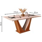 Mesa Jantar 6 Lugares Dalila Dj 1 70 Tampo Reto Carvalho Nobr