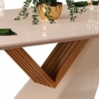 Mesa Jantar 6 Lugares Dj Vega 1 80 Tampo Chanfrado Curvo Carv