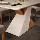 Mesa Jantar 6 Lugares Dj Vega 1 80 Tampo Chanfrado Curvo Carv