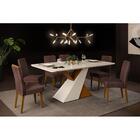 Mesa Jantar 6 Lugares Dj Vega 1 80 Tampo Chanfrado Curvo Carv