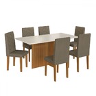 Mesa Jantar 6 Lugares Miami Freijo/off White/cacau - Indekes