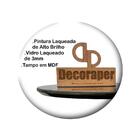 Mesa Jantar Base X Tampo Redondo Laca Com Vidro 90cm Preto